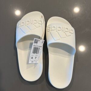 Adidas White Slides